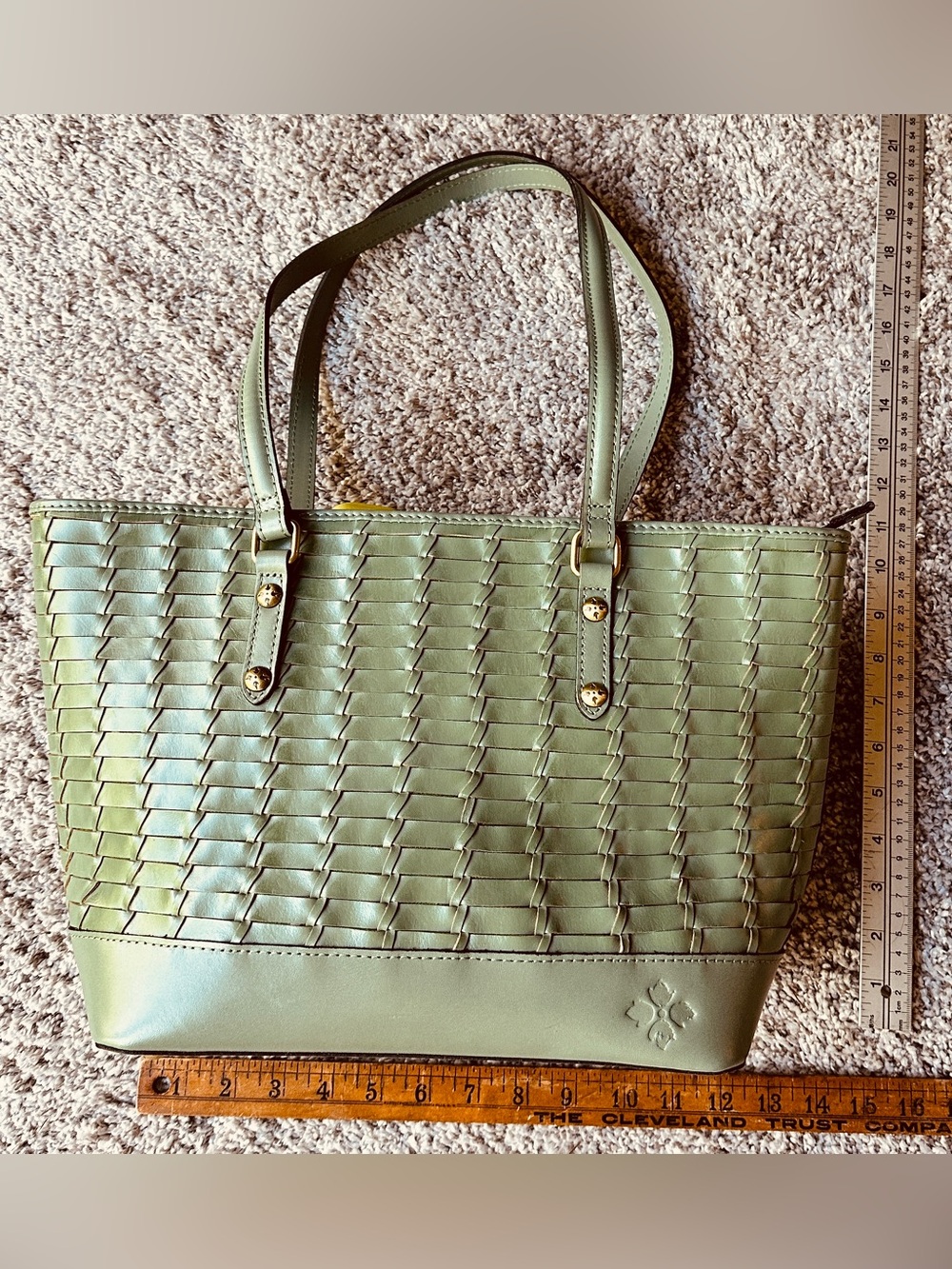 Patricia Nash Sage Green Verzi Leather Tote - Picture 3 of 5
